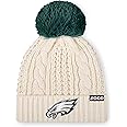 FOCO Women's NFL Team Logo Cable Knit Pom Beanie Hat
