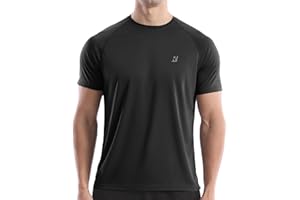 Roadbox Men's UPF 50+ Sun Protection Swim Shirts, Short Sleeve Running Rash Guard, Quick Dry Watersport Top for Surfing