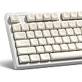 XVX White Jade Keycaps, Double Shot PBT Keyboard Key caps 132 Keys MDA Profile Keycap Set Compatible with 60%/65%/75%/TKL/96%/100% US Layout Cherry MX Switches Mechanical Keyboard