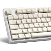 GMKWTL XVX White Jade Keycaps, Double Shot PBT Keyboard Key caps 132 Keys MDA Profile Keycap Set Compatible with 60%/65%/75%/TKL/96%/100% US Layout Cherry MX Switches Mechanical Keyboard