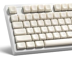 XVX White Jade Keycaps, Double Shot PBT Keyboard