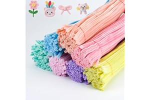 700 Pcs Macaron Pipe Cleaners, Pastel Pipe Cleaners Craft, Pipe Cleaners Bulk 7 Colors 12 inch Chenille Stems Art Supplies fo