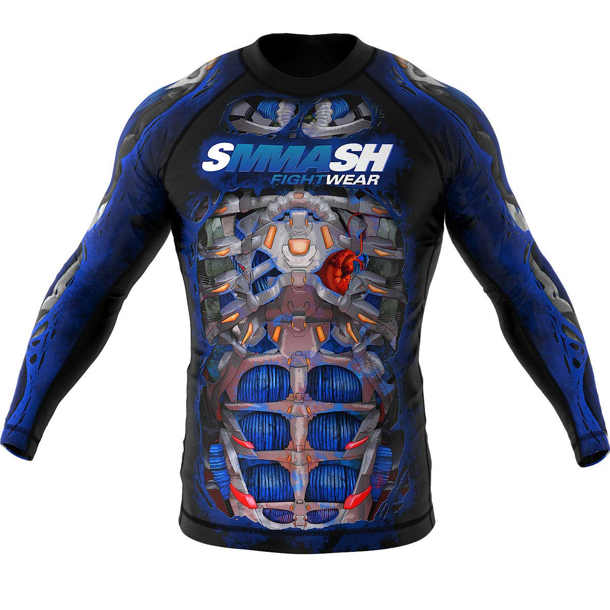 SMMASH Rashguard Longsleeve for Martial Arts, Professional Sportswear, Slim Fit Compression Tops for Men, Breathable and Light, Sport Tops for MMA, Krav MAGA, BJJ, Kickboxing