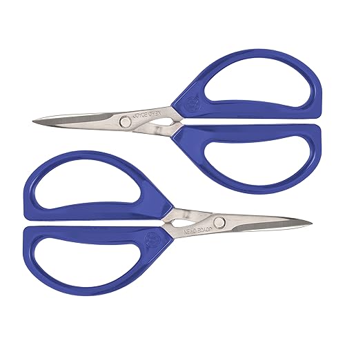 Joyce Chen Original Unlimited Kitchen Scissors All Purpose Kitchen Shears With Comfortable Handles, Blue, 2 Pack