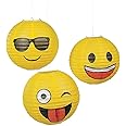 Fun Express Emoji Hanging Party Lanterns - 3 Pieces