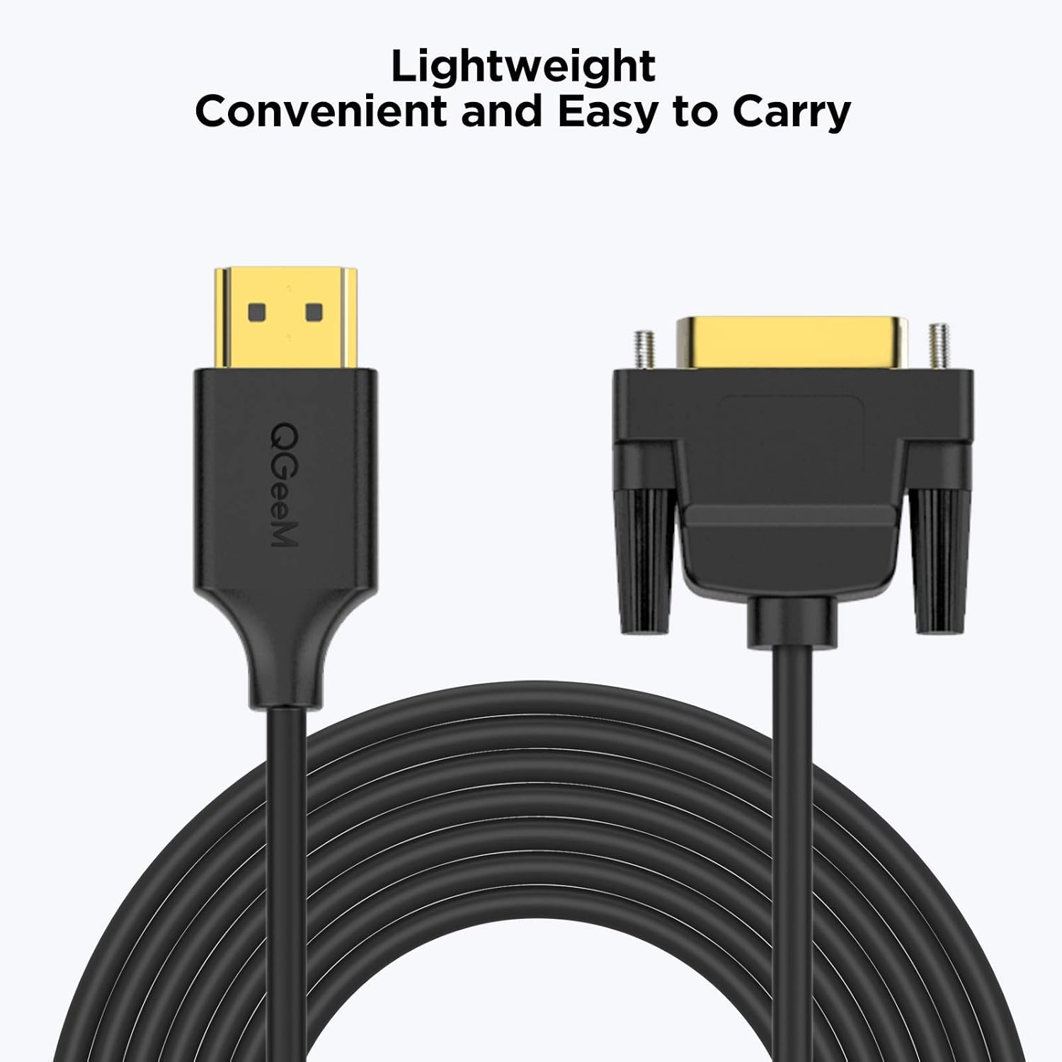 HDMI to DVI Adapter Cable 6FT, QGeeM Bi Directional 4K HDMI Cable Male to Male, Support 1080P for Raspberry Pi, Roku, Xbox One, Laptop, Graphics Card, Blue-ray, Nintendo Switch etc, DVI to HDMI Cable: Industrial & Scientific