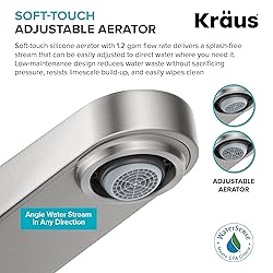 KRAUS Indy Centerset Bathroom Faucet in Spot-Free