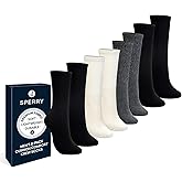 Sperry Men’s 8-Pack Cushion Comfort Crew Socks - Moisture-Wicking Athletic Socks –White Crew Socks for Everyday or Sports Use