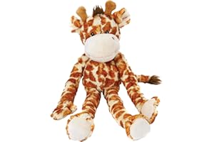 Multipet Swingin Safari Giraffe Dog Plush Toy - Squeaky Toys for All Dogs - Extra Soft Plush - for Cuddling & Playing - Cute Dog Pet Toy (19", 5 Squeakers)