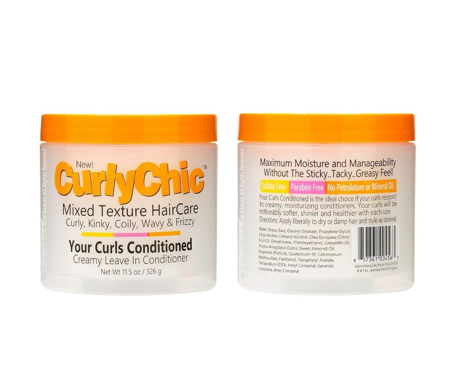 Curly Chic Mixed Hair Haircare Curls Leave In Creamy Conditioner