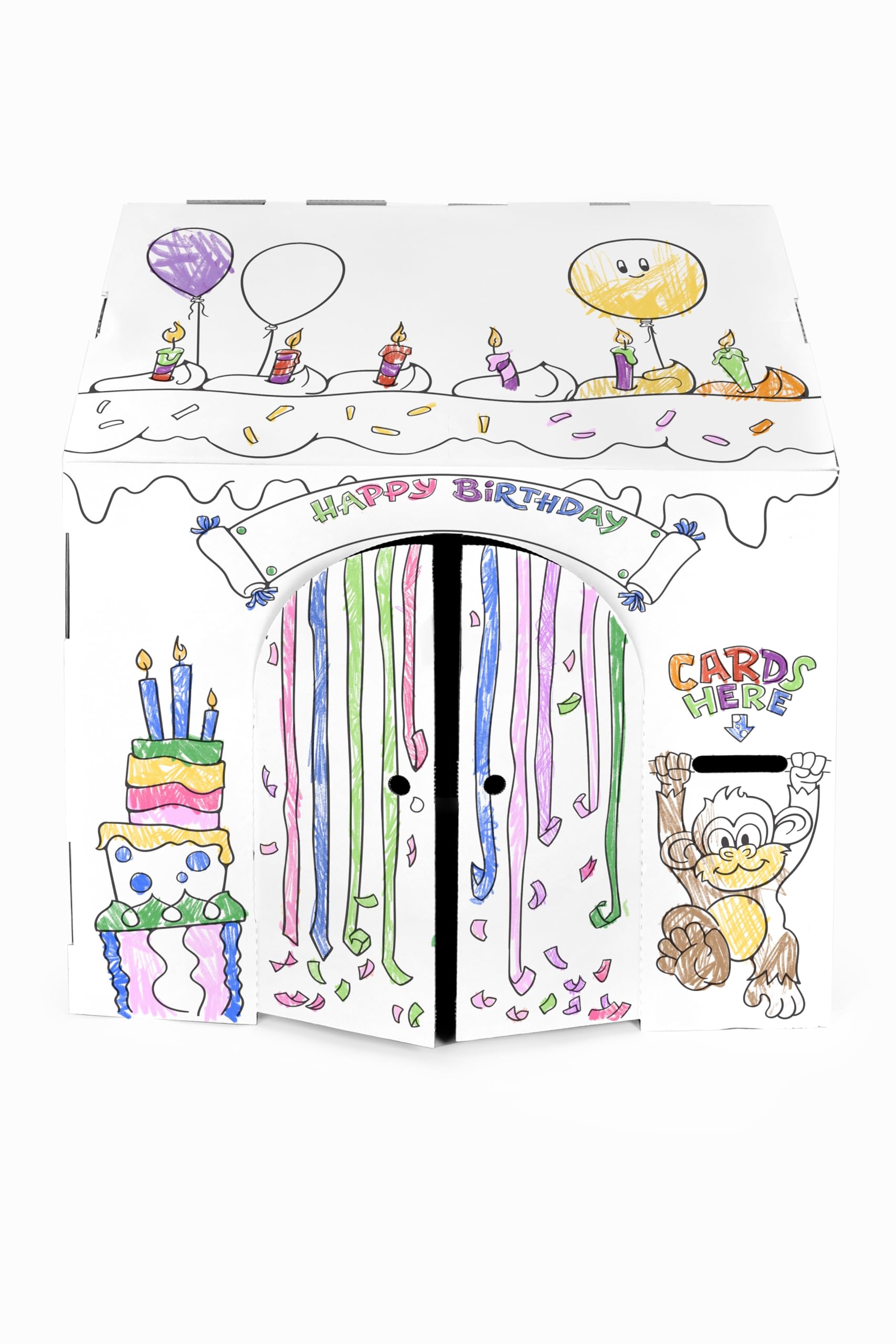 Easy Playhouse Birthday - Kids Art & Craft for Indoor & Outdoor Fun, Color, Draw, Doodle – Decorate & Personalize The Cardboard Fort, 32