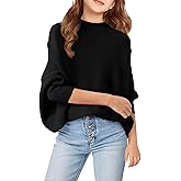 Girls Oversized Sweater Kids Fashion Batwing Sleeve Ribbed Knit Pullover Tops 5-14 Years