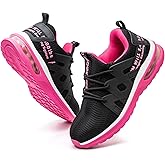 Kezhiho Steel Toe Shoes for Women Air Cushion Lightweight Work Shoes Comfortable Breathable Puncture Proof Slip Resistant Sneakers Indestructible Construction Industrial Safety Shoes