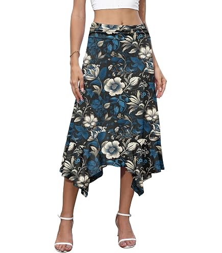 Lace Overlay High Low Skirt Verdusa Women's Lace Overlay High-Low