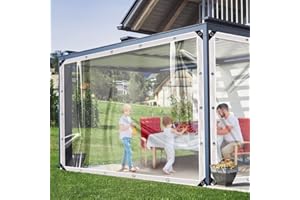 TOTOZAKUL Clear-Tarps-Heavy-Duty-Waterproof-6x10FT, Transparent Waterproof Tarp with Grommets 15.74 Mil Garden Rainproof Covering for Patio Enclosure Camping Outdoor Tent Cover Porch Canopy