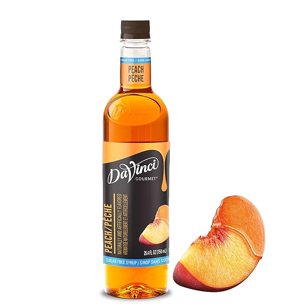 DAVINCI GOURMET SUGAR-FREE PEACH SYRUP, 25.4 FLUID OUNCES (PACK OF 1)