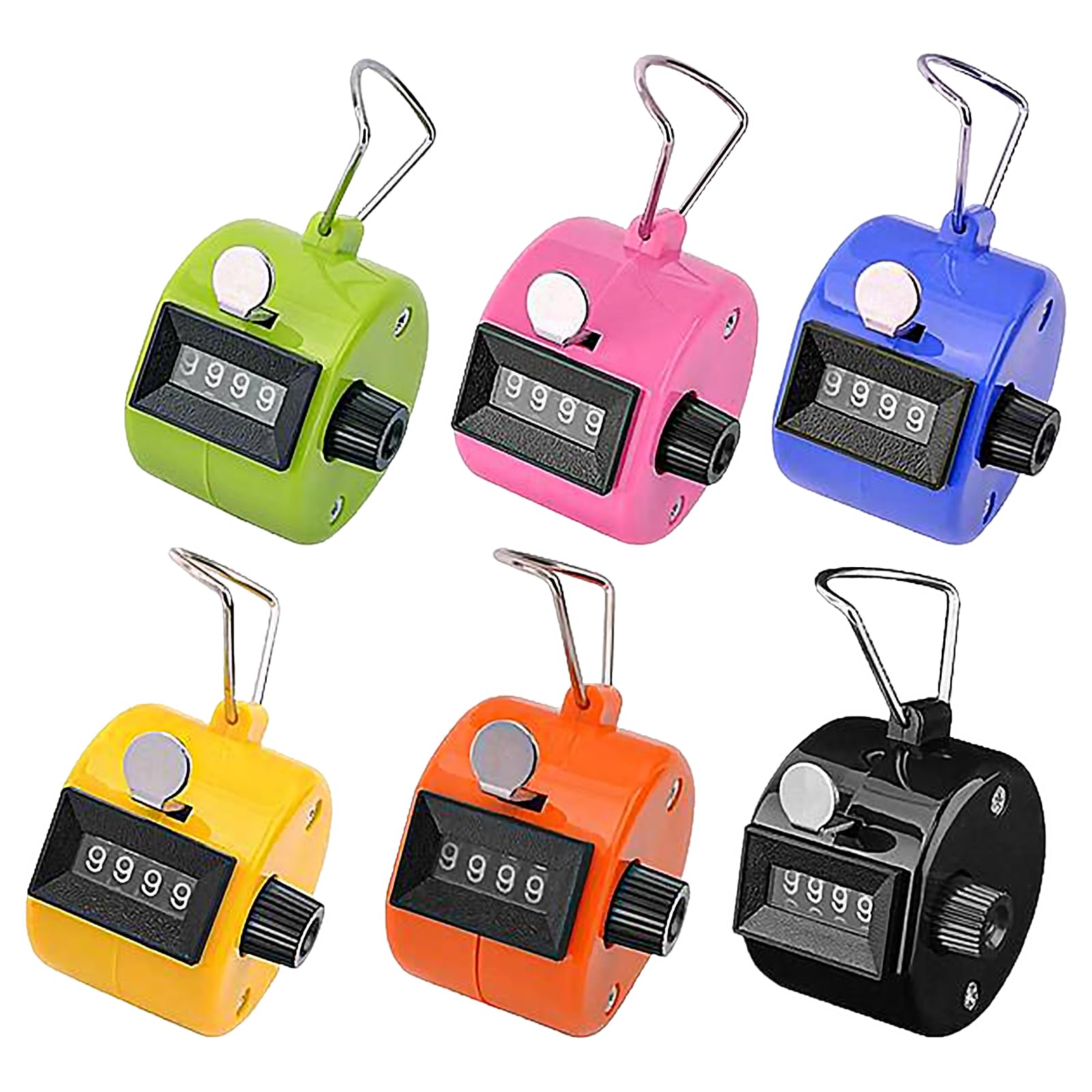 Tomtary Counters, 6PCS Handheld Tally Counter Clicker Counter Golf Shot Counter Portable Golf Score Counter 4 Digit Clickers for Countin