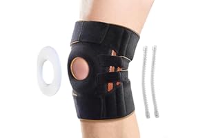 Breathable Compression Knee Brace with Stabilizing Springs & Adjustable Support for Men and Women - Ideal for Sports, Fitness
