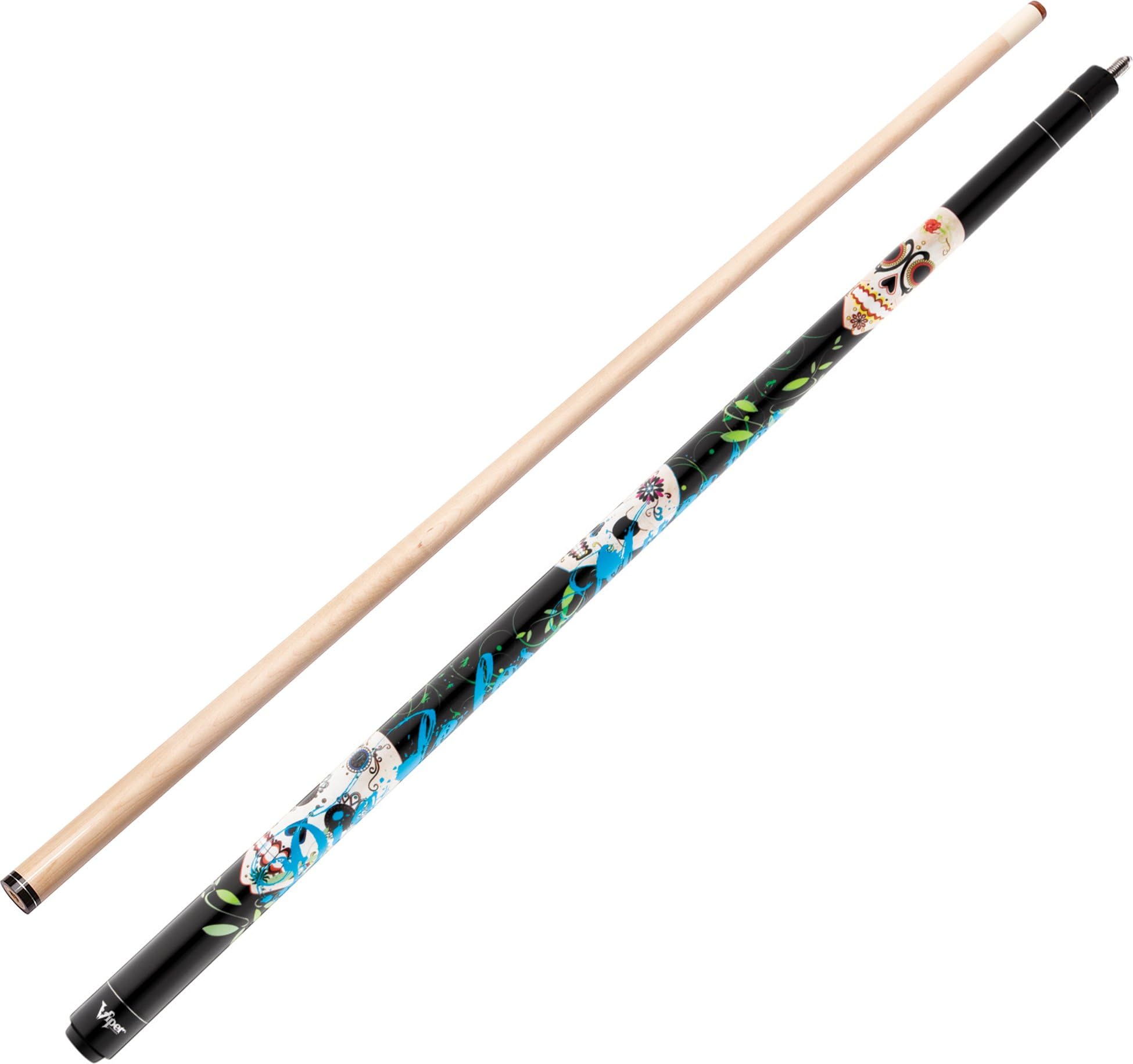 Viper Underground 58" 2-Piece Billiard/Pool Cue, Dia De Los Muertos