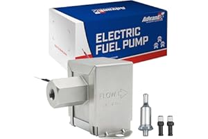 AdvanEX Universal Electric Fuel Pump 12V Heavy Duty Gas Diesel Inline 4.5-7PSI Metal Solid Petro Diesel Engine