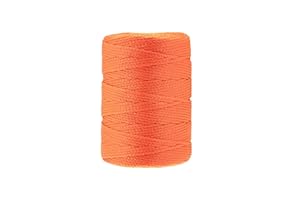 鶹 Basics Ficelle tressée Mason Ficelle résistante à l'humidité, à l'huile et aux acides – 1,5 mm x 150 m, orange