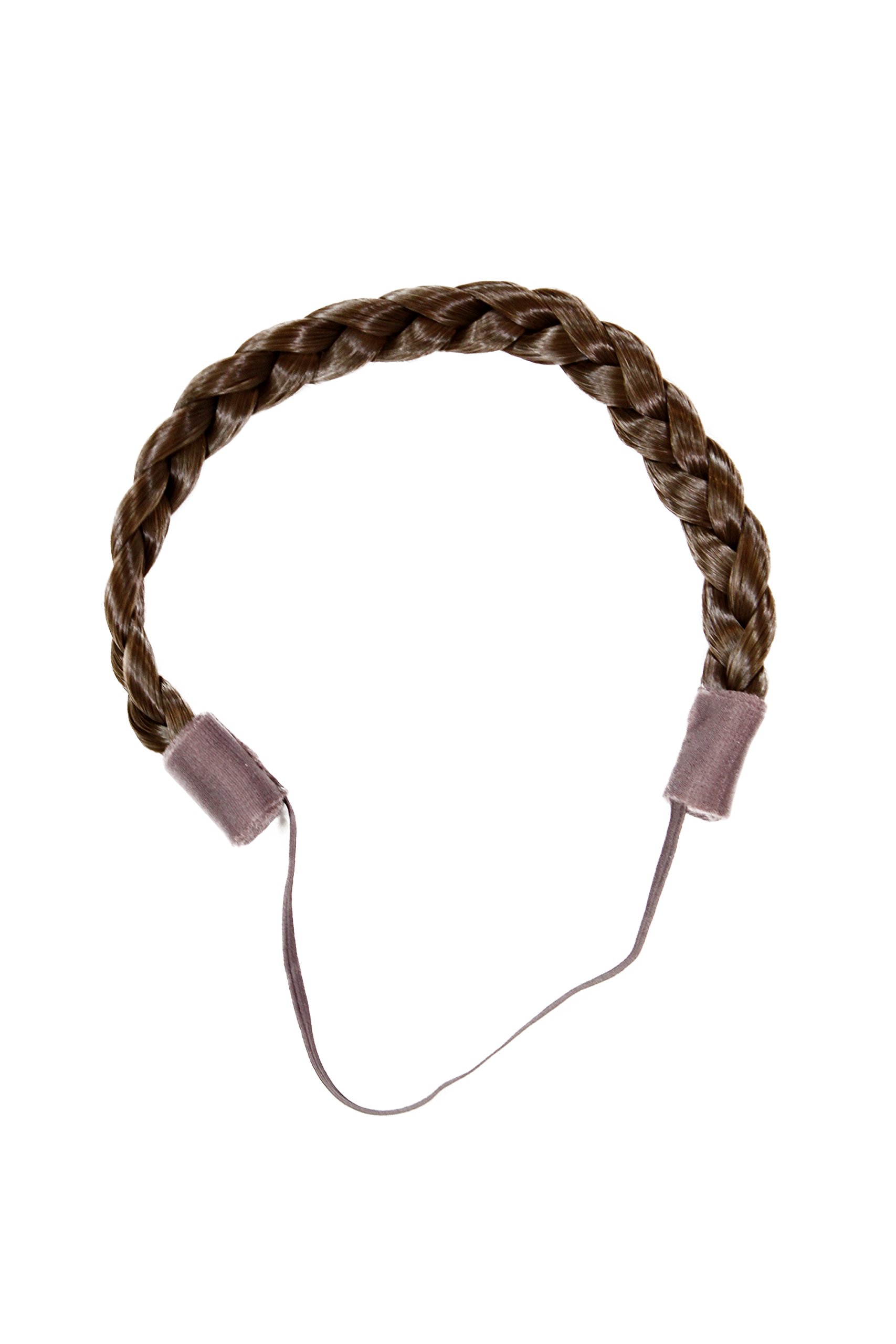 WIG ME UP - YZF-3080-8 Hairpiece braided plaited hair braid hairband Alice band medium brown