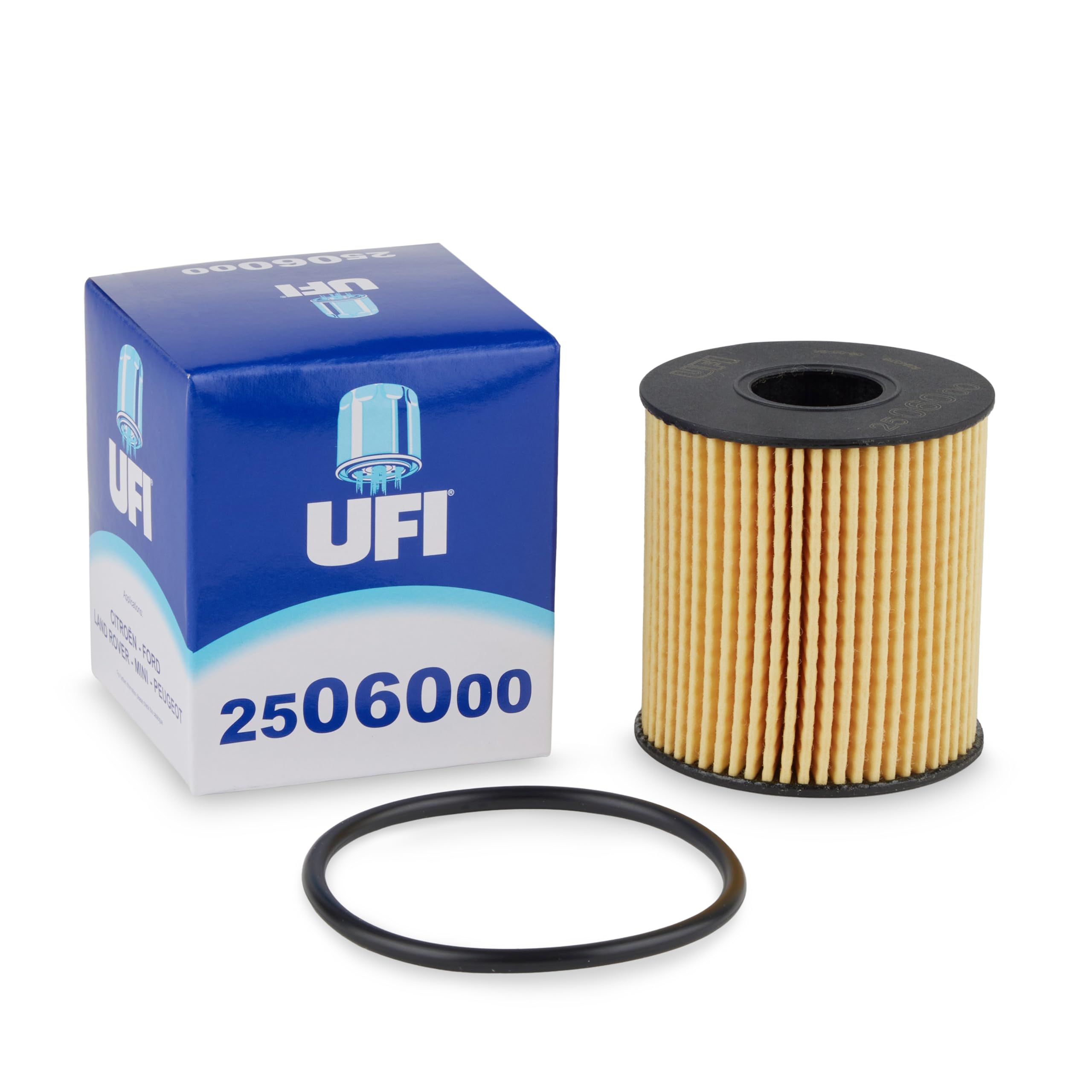 UFI Filters, Oil Filter 25.060.00, Replacement Oil Filter, Suitable for Car, Applicable to Various Models Citroen, Fiat, Ford, Jaguar, Lancia, Land Rover, Mini, Opel, Peugeot, Toyota e Volvo