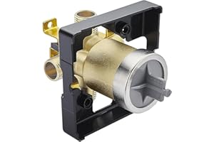 BFLEPATI R10000-UNBX Shower Valve Brass Body, Compatible with Delta 13/14/17 or 17T Series, Fits Faucet Most Single-Function, Dual-Function, or Dual-Function Thermostatic Trim Kits.