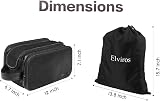Elviros Water-Resistant PU Leather Toiletry Bag Men Large Travel Organizer view 3