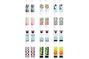 KAERUN 12 Pairs Women's Tanjiro Earrings Anime Demon Slayer Earrings Cosplay Fashion Double-sided Acrylic Alloy Resin Earrings