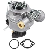 THUNDERMINGO New 1 Barrel Carburetor for Rochester BV Chevrolet Chevy C10 C20 C30 194 230 250 6 Cyl Engine 1963-1967 Carburetor GMC Pickup Truck Panel 3.8L 3769CC 230Cu 250Cu Manual Choke Gaskets