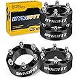 dynofit 6x5.5 to 6x5.5 Forged 2inch Wheel Spacers Adapters for 1999-2024 Silverado 1500 Sierra 1500 Yukon 2019-2024 Ram 1500 | Set of 4 Compatible with Chevrolet GMC Cadillac Ram 6x139.7 M14x1.5 Studs