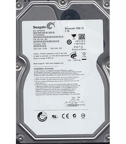 Seagate ST31000526SV（3.5インチ HDD 1TB） SEAGATE SV35.5 1TB,INTERNAL,7200RPM,3.5