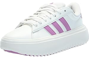 adidas Womens Grand Court Platform Sneakers Shoes Casual - White
