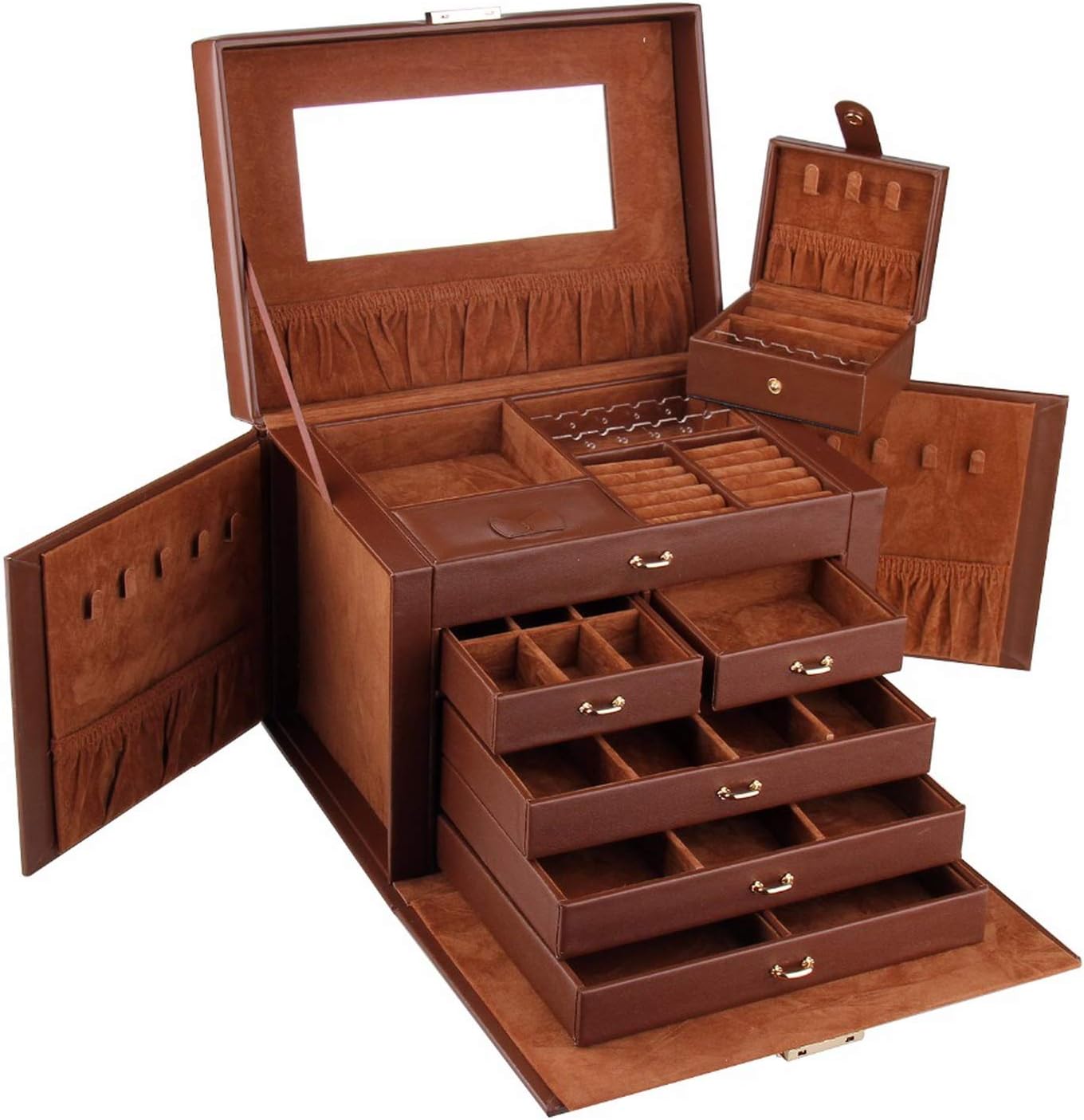 FD3RTYA Jewelry Box Display Organizer Packaging Girls Women Travel Case Earrings Necklaces Gift Rings Holder Leather Boxes,United Kingdom