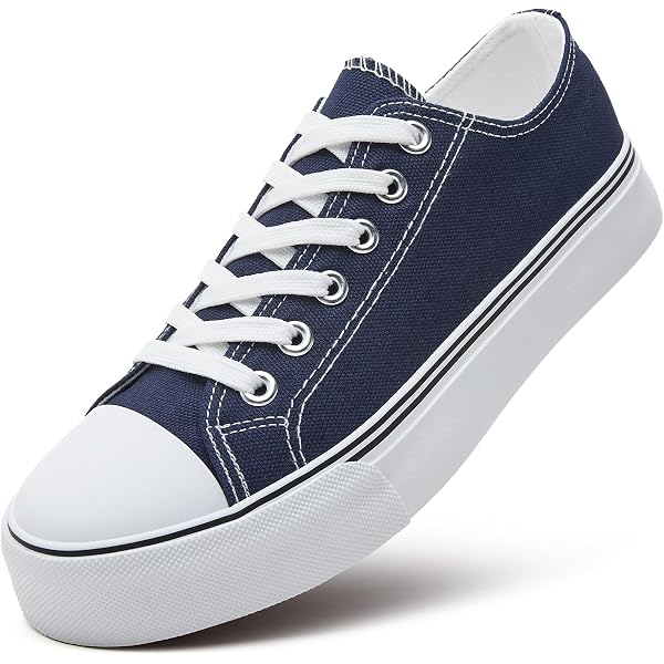Amazon.com | Unisex Low Top Lace Up Casual Canvas Shoes for  display picture 3