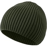 ROYBENS Wool Beanie for Men Women, Seamless Knit Warm Winter Hat Skull Caps | Cuffless Soft Trawler Fisherman Beanies Watch Cap Helmet-friendly Lightweight Stylish Good Stretch Big Head Daily Cap Unisex