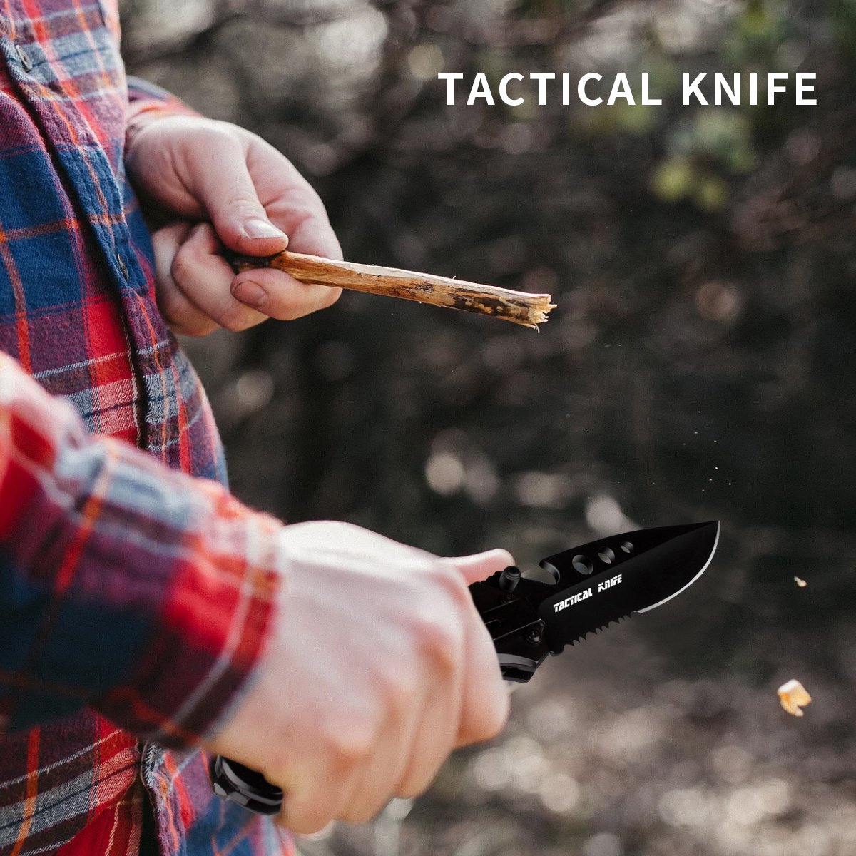 Multitool Knife & Flashlight Set Morpilot 5 in 1 Multi-Purpose Pocket Knife, 500LM 5Modes Portable Handheld Flashlight for Camping Hunting Backpacking Fishing Outdoor Survial,Ideal for gift