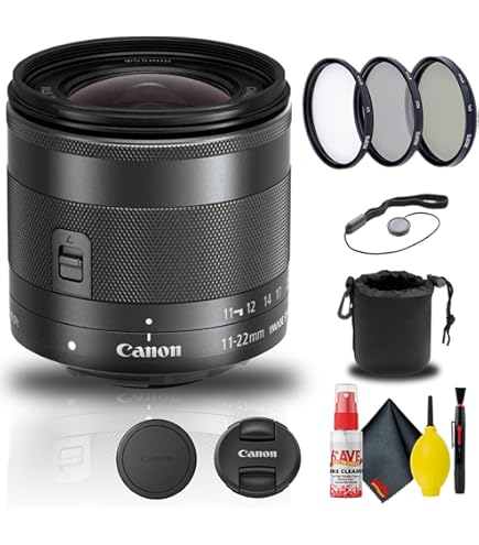 Canon EF-M 11-22mm f/4-5.6 STM Lens, Black - 7568B002 : CANON