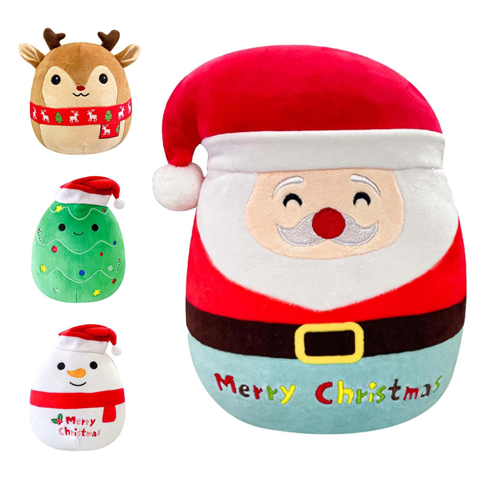 POPOYU 20cm Christmas Santa Plush Pillow Toys,3D Cute Christmas Stuffed Santa Claus Pillow Doll Squishy Cotton Plushies Doll,Super Soft Toy Gift for Kids Kids Collection Home Decoration — image 1