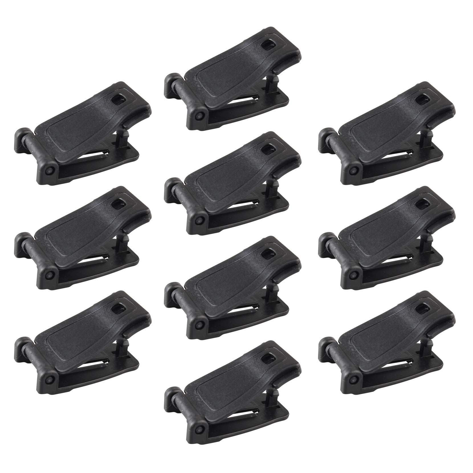 Jopto 10PCS Multipurpose MOLLE Clip Tactical Strap Management Tool Web Dominator Buckle Outdoor Army Accessories Molle Webbing Connection Buckle Clip Backpack Fixed Buckle for Tactical Bag Backpack
