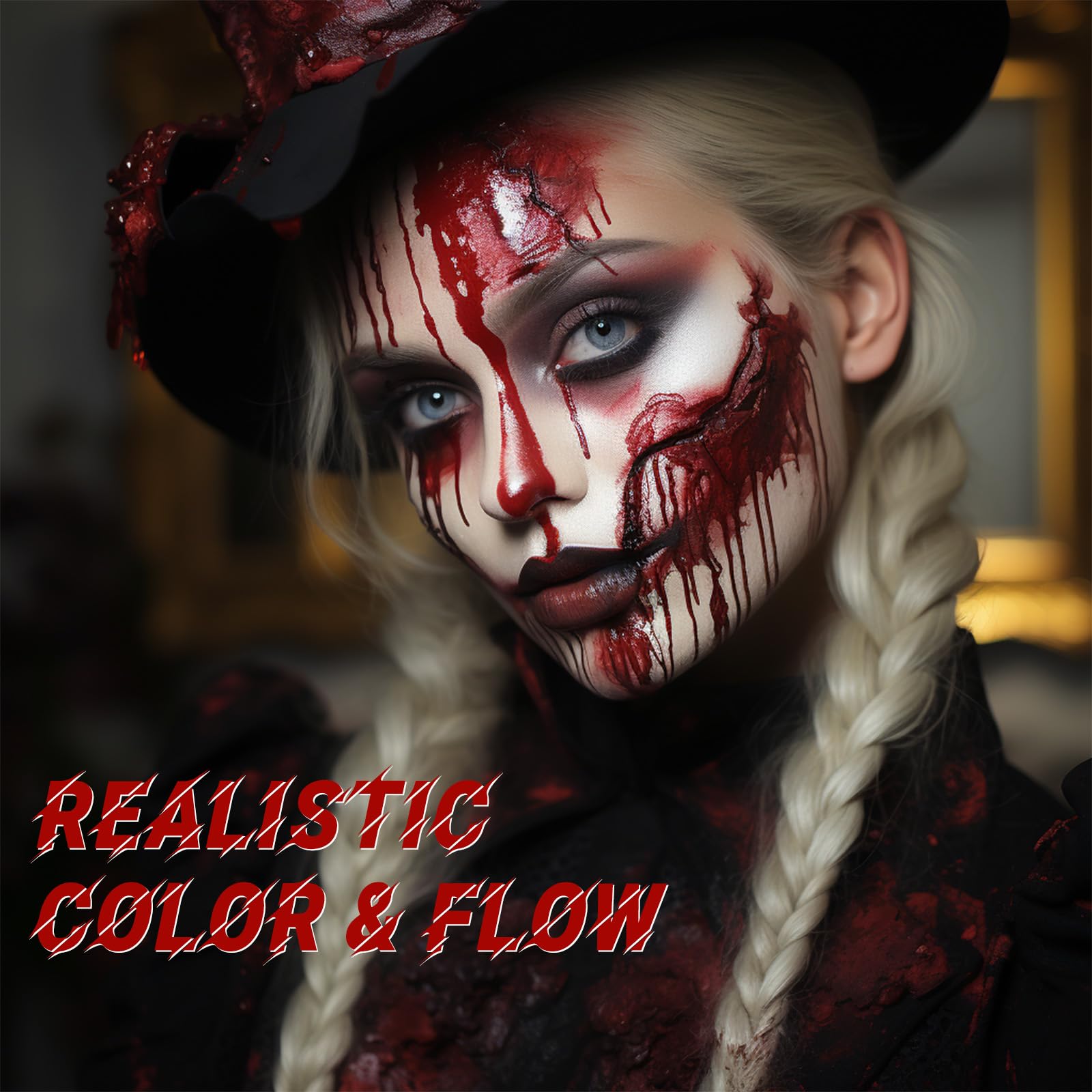3PCS Halloween Realistic Washable Fake Blood Spray, Dripping Blood Makeup Kit for SFX, Cosplay, Party, Stage, Horror Film