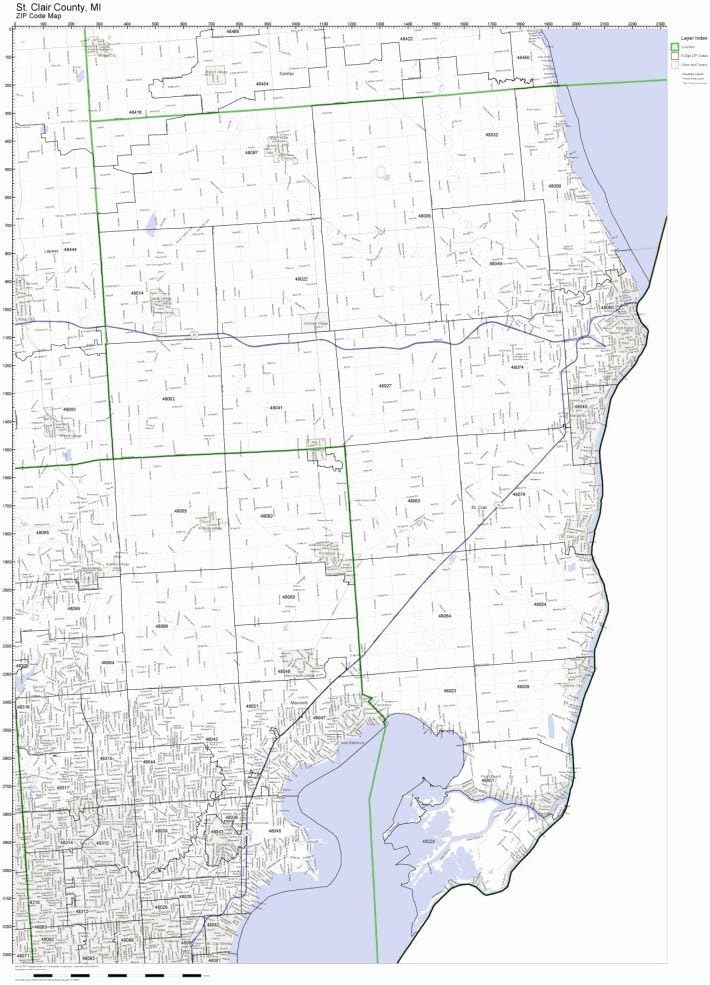 St Clair County Zip Code Map United States Map