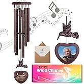 32-Inch Heartfelt Memorial Wind Chimes - Gently Soothing Sympathy Gifts for Loss of Loved One, Perfectly Serene Wind Chimes for Outside & Meaningful Memorial Gifts