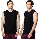 Fruit of The Loom Men's Eversoft Cotton Sleeveless T Shirts, Breathable & Moisture Wicking with Odor Control, Sizes S-4X