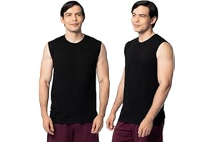 Fruit of the Loom Men's Eversoft Cotton Sleeveless T Shirts, Breathable & Moisture Wicking with Odor Control, Sizes S-4X