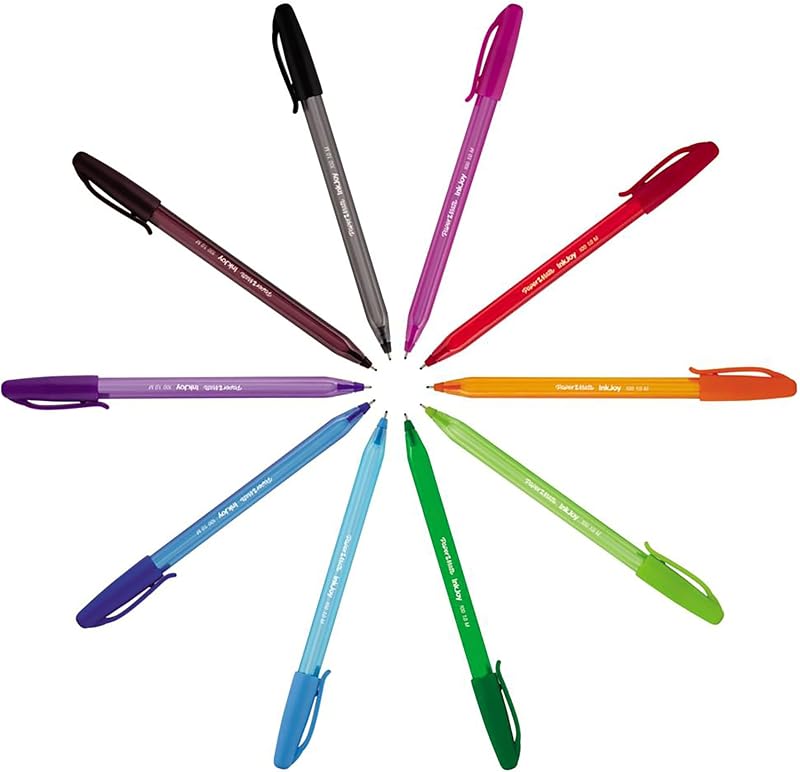Inkjoy 100ST | Penna a Sfera con Cappuccio | punta media (1,0 mm) | Blu | Confezione da 100