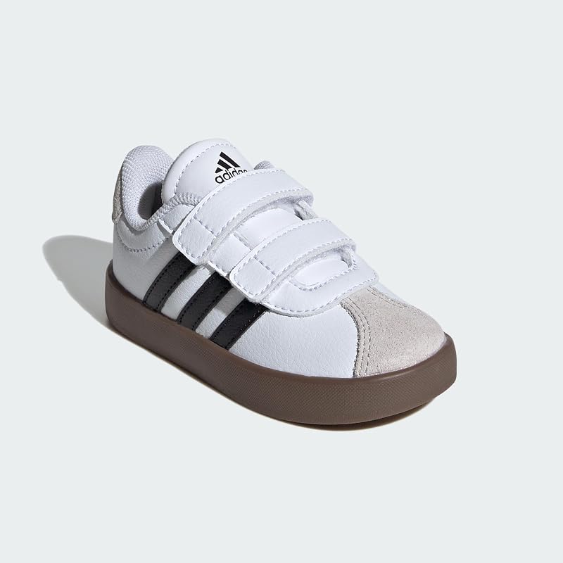 Mixte Enfant VL Court 3.0 Shoes, Cloud White/Core Black/Grey One, 35 EU