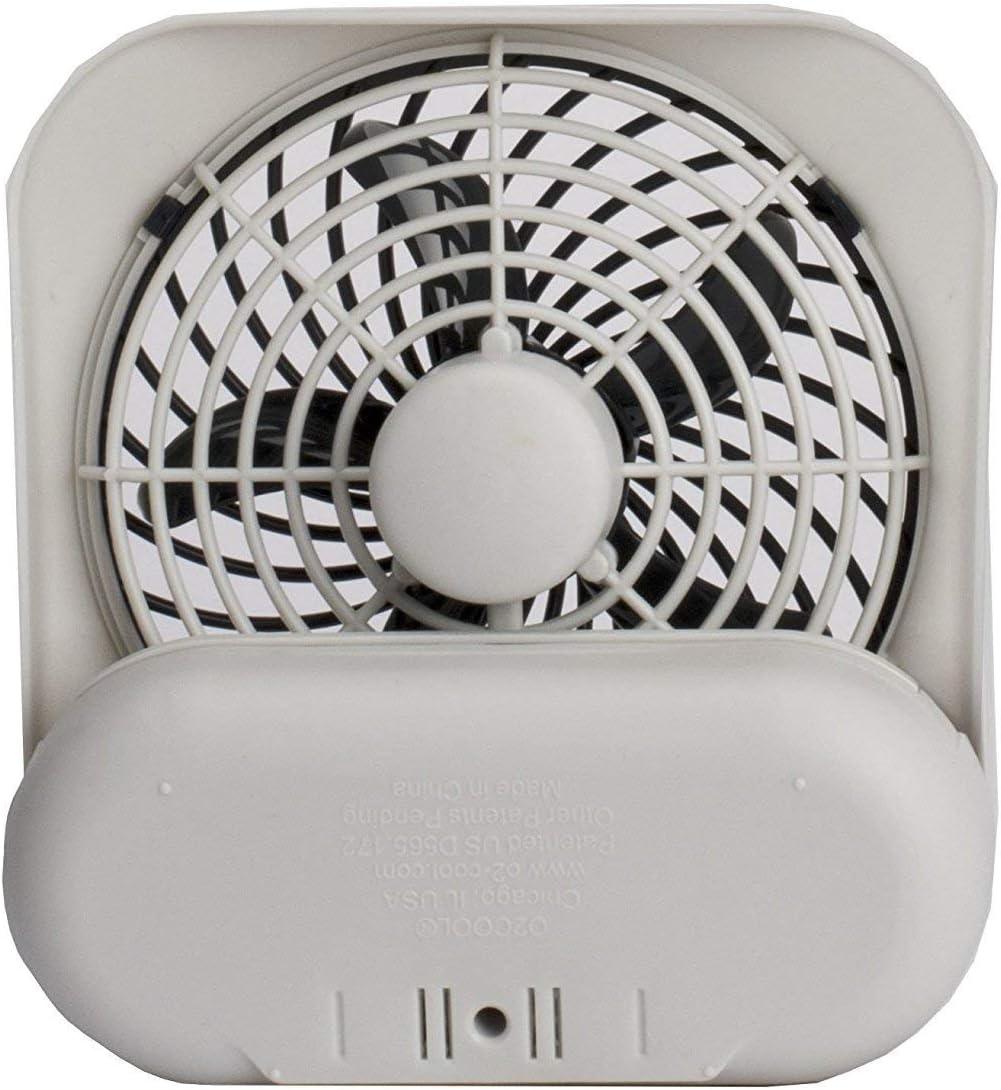 O2COOL 5" Portable Fan Battery Powered, 1 Unit, Grey: Home & Kitchen