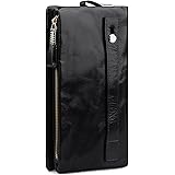 Jack&Chris Women Leather Clutch Wristlet Bag Handbag Purse Wallet, WBGT032